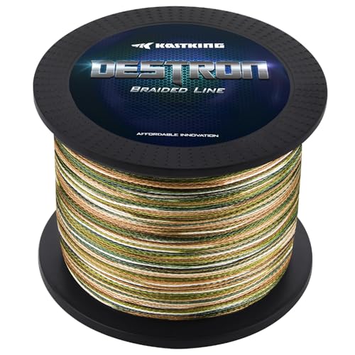 Braided Fishing Line 600 Yards 40 LB Moss Camo - Ultra-Thin & High Strength