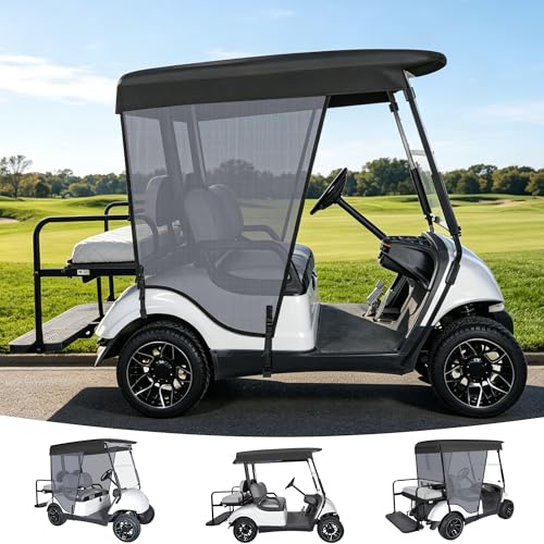 Gray Golf Cart Sun Shade Cover for Yamaha G29 Drive2 2 Passenger - Waterproof & Breathable