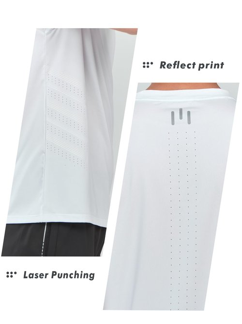 NORTHYARD Breathable 2.0™ Men's Athletic Workout T-Shirt White-L