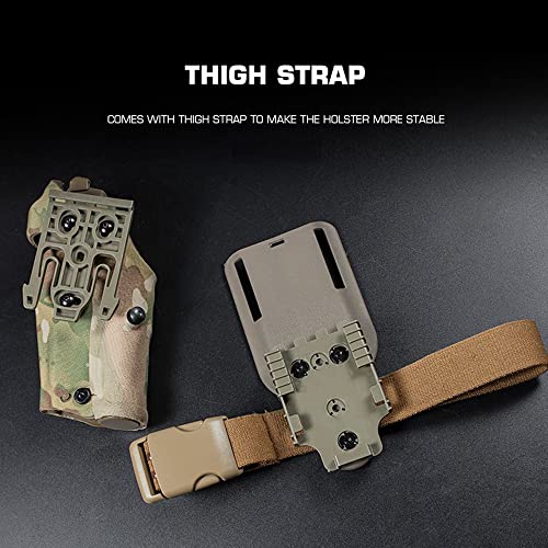 AOTUMUT Tactical Holster Drop Adapter for G17 G19, X300/X300U Light - Variation GB-74 CB