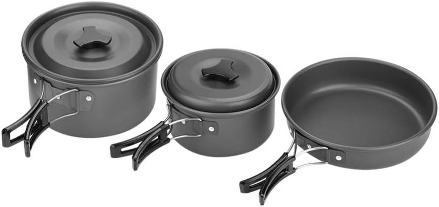 Aluminum Alloy Camping Cookware Set: Essential Mess Kit for Camping, Hiking & Outdoor Adventures