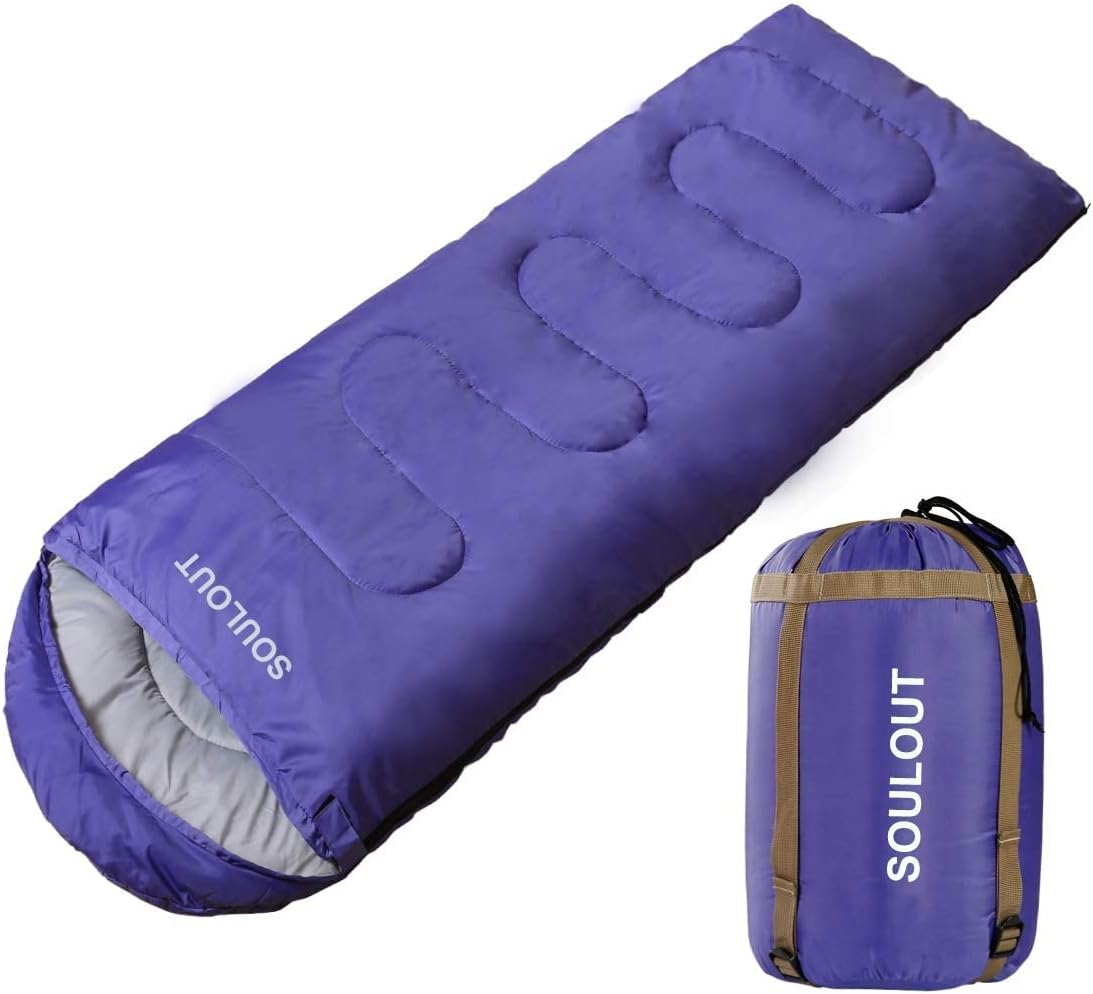 3-4 Season Sleeping Bag for Adults & Kids, Lightweight Warm Cold Weather Camping Bag with Waterproof Compression Sack – Portable for Hiking, Backpacking, Traveling & Outdoor Adventures