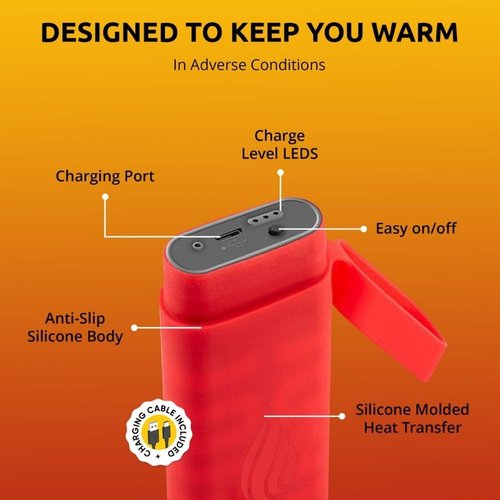 Panther Vision Rechargeable Hand Warmer - POWERPAW IP67 Rated Waterproof Portable Hand Warmers - Reusable Pocket Heaters with 6 Hrs Battery for Hunting, Snow Sports and Cold Weather (502, Medium)