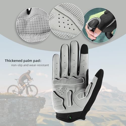 Bike Gloves MTB Road Cycling Gloves Anti-Slip Breathable GREY US XL/ASIA XXL