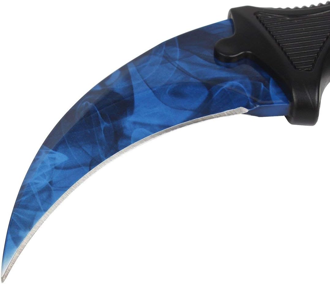 Andux Karambit Camping Hunting Tool with Cord ZD-01 (Purple-White)
