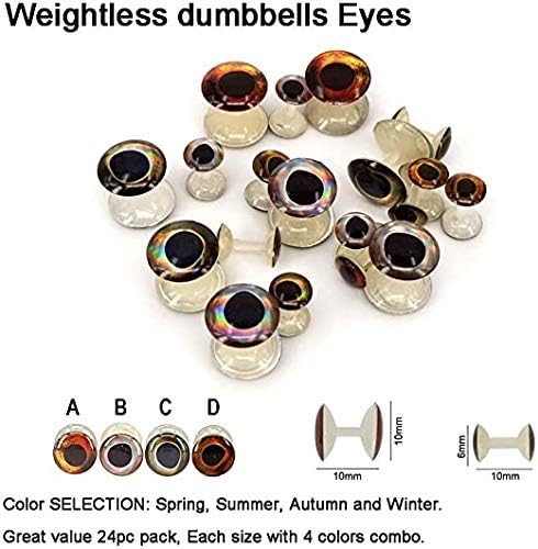 Aventik Weightless Dumbbells Eyese Making,Ghost Fish Head Fly Tying Materials Super Realistic Baitfish Skull Mask Design Ultra Light