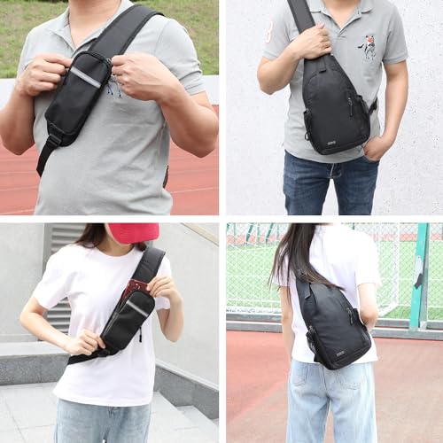 Small Crossbody Sling Backpack for Men Women Travel Hiking Chest Bag