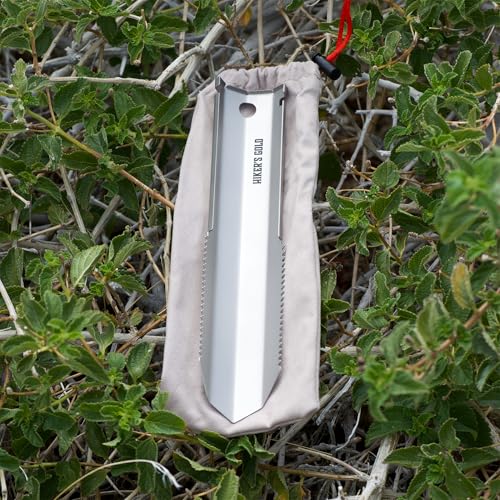 Hiker's Gold Ultralight Titanium Trowel for Hiking, Backpacking, Camping