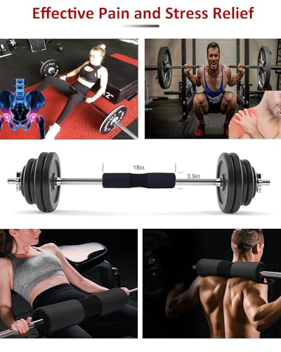 Black Barbell Squat Pad Nylon Padding Anti-Slip Thick Foam Hip Thrust Cushion