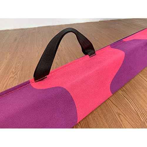 MARFULA 6 FT / 8 FT / 9 FT Folding Gymnastics Beam Foam Balance Floor Beam - Extra Firm - Suede Cover - Anti Slip Bottom with Carry Bag for Kids/Adults Home Use
