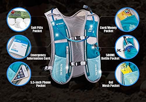 Lovtour Premium Running Race Hydration Vest Pack for Marathon, Cycling, Hiking with Soft Water Bottle As Gift