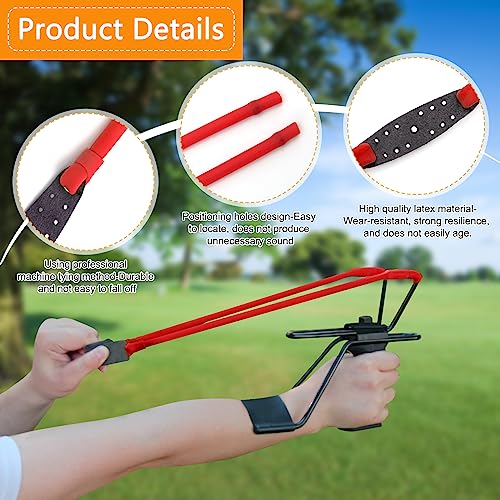 Heavy Duty Rubber Slingshot Replacement Bands 12 Pack for Hunting & Outdoor Shooting