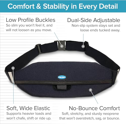 Slim Running Belt for Large Phones Sweatproof No Bounce Adjustable Waistband