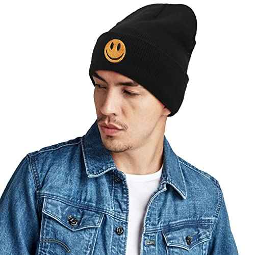 Funny Beanies Hat, Men's and Women's Winter Warm Black Fashion Cool Embroidered Knit Hat