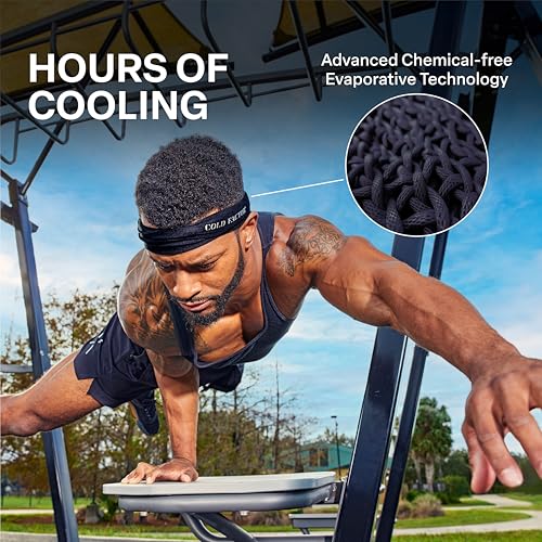 COLD FACTOR Instant Cooling Headbands for Women & Men 3 Pack | Advanced Evaporative Comfort for Sports & Outdoor | UPF 50+ Protection | Ideal for Fitness, Hiking, Yoga, Sweat Band, & Running
