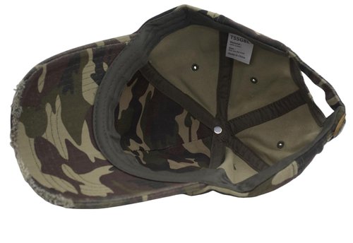 TSSGBL100% Cotton Camouflage Distressed Baseabll Cap Ripped Vintage Dad Hat Adjustable Low Profile Headwear Ball Caps for Women Men Army Tactical Camo
