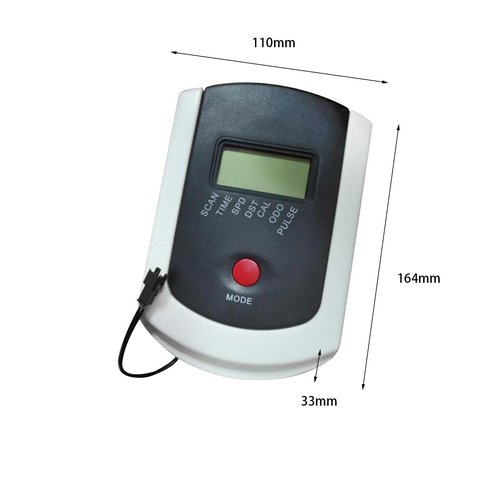 LCD Monitor Speedometer W/Heart Rate Measurement for Computer Exercise Bike Indoor, 164x110x33mm