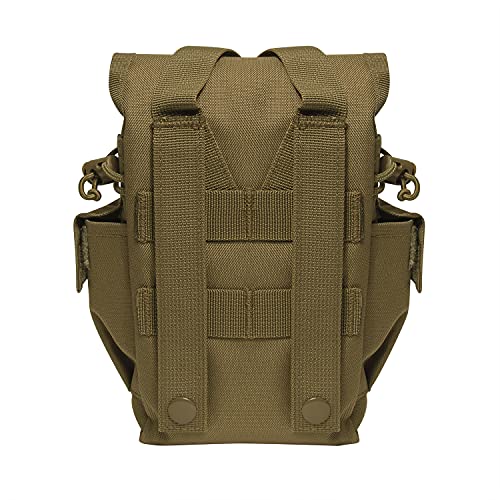 Rothco MOLLE II Canteen & Utility Pouch Coyote Brown - 1 Quart Compatible