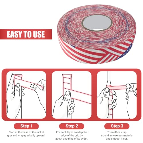 Pink Lacrosse Tape 2.5cm x 25m Sport Grip Tape for Hockey & Stick - Stars and Stripes Variation