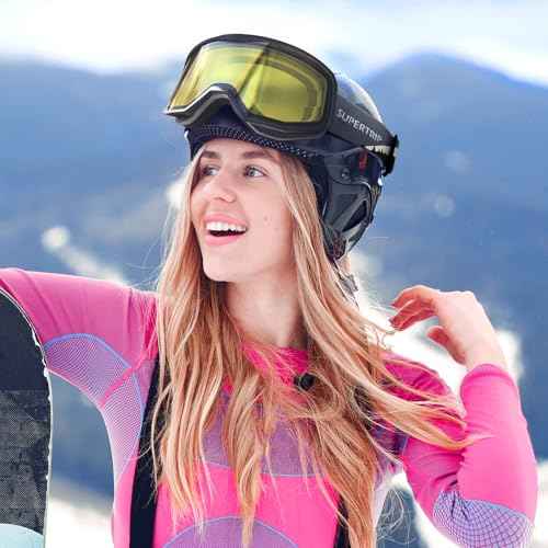 Supertrip Ski Goggles for Women Men, Anti-Fog UV Protection Snow Goggles Snowboard Goggles for Adult Youth