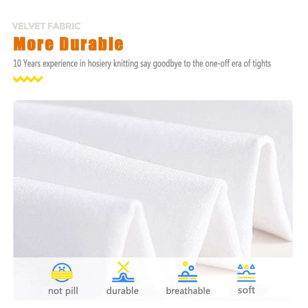 DIPUG Girls White Tights Toddler Dance Footed Kids Ballet School Uniform Opaque Stockings 5t 6 7 8