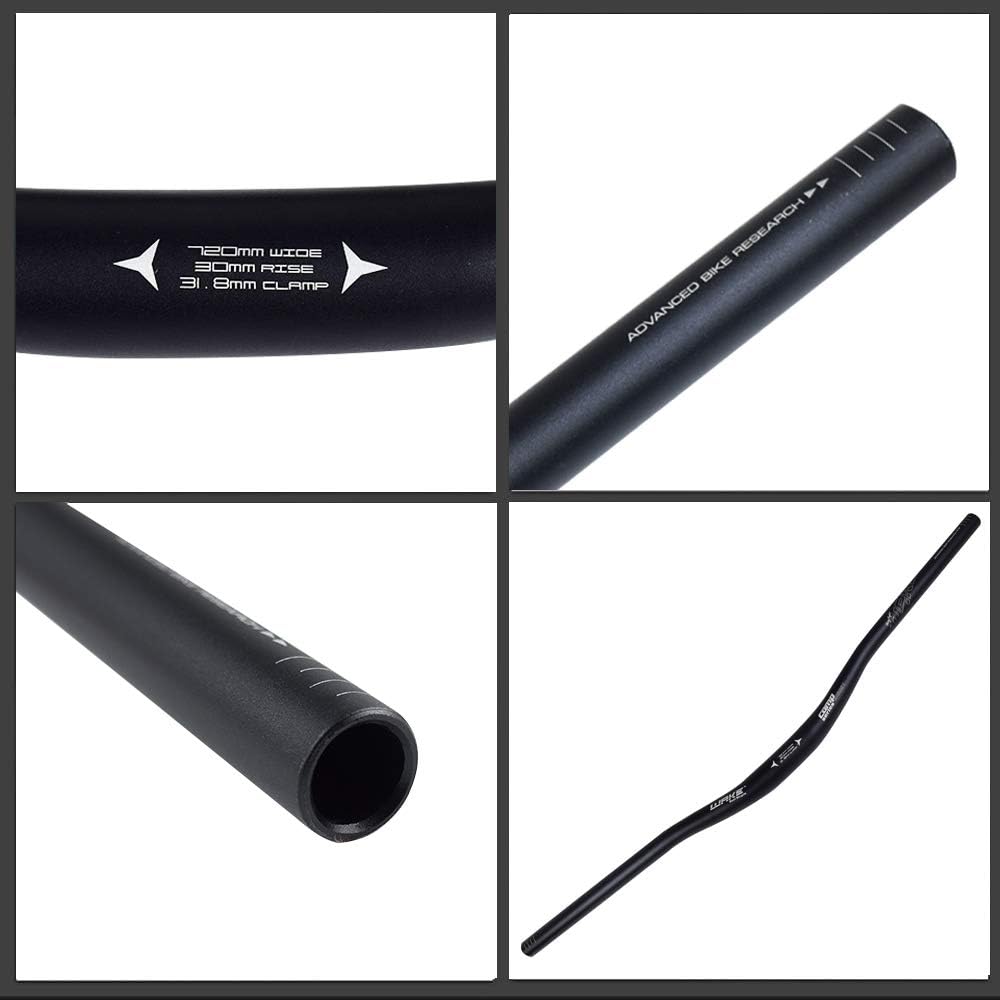Wake Bicycle Handlebars 31.8 mm Mountain Bike Handlebar 720mm/780mm Aluminium Alloy MTB Handlebar Bicycle Riser Bars Extra Long Bicycle Handlebars for Downhill Cycling Racing