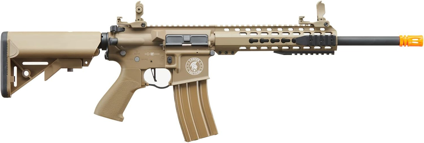 Lancer Tactical Gen 2 LT-19 Airsoft M4 Carbine 10" Electric Full/Semi-Auto Airsoft AEG Rifle, Included 6mm 0.20g BBS, Charger, and Battery