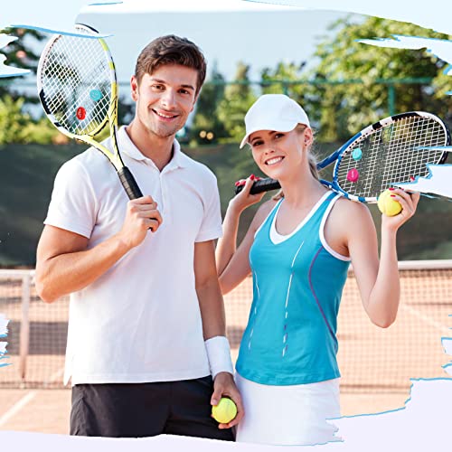 24 Pcs Tennis Vibration Dampeners with Colorful Speech Bubble Design - Compatible with Rackets