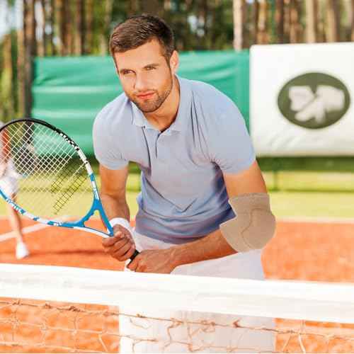 Arm Brace Pads Elbow Protector Strap Pair, Breathable Anti-Collision Sponge Tendonitis Fitness Volleyball Basketball Tennis Golfers Knee Support Band for Kids Men Women Elderly