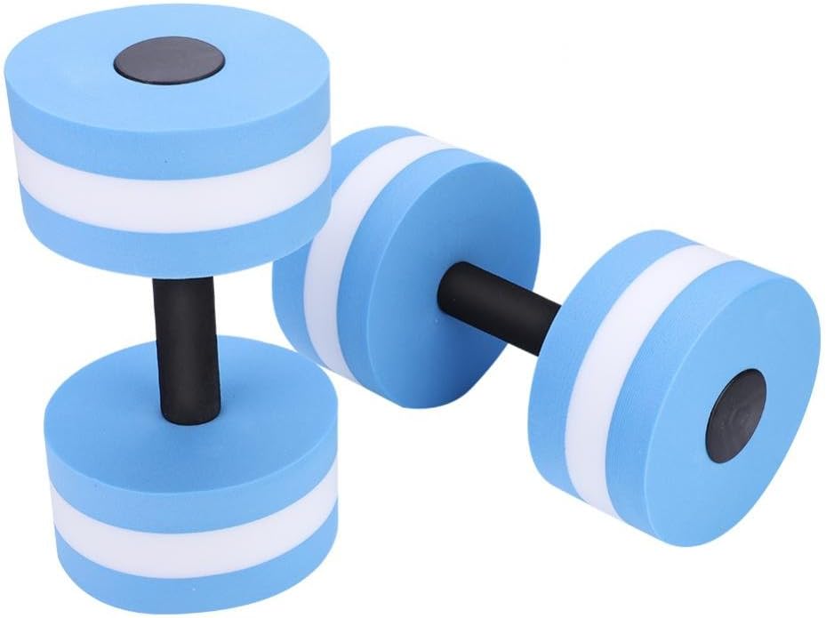 Foam Dumbbell, Aqua Barbells for Water Aerobics, Pool Workouts, Fitness Training, Yoga, and Bodybuilding ¨C Durable Foam Barbells (Blue)