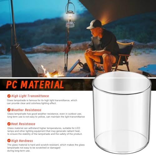 Glass Globe for Fueled Lanterns Replacement for Coleman Lantern Glass Globe, Globe for Coleman Lantern Fit for Camping Compatible with Coleman Model 288, NOT Including Propane Lantern Mantles, 1 PCS