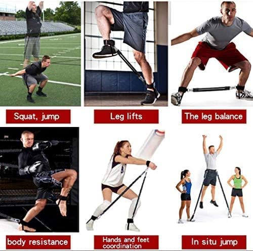 Exercise Boxing Resistance Bands Leg Strength Training Home Workout Equipment Bounce, Explosive Power Training for MMA, Bounce,etc Indoor and Outdoor Fitness Training, Set of 12