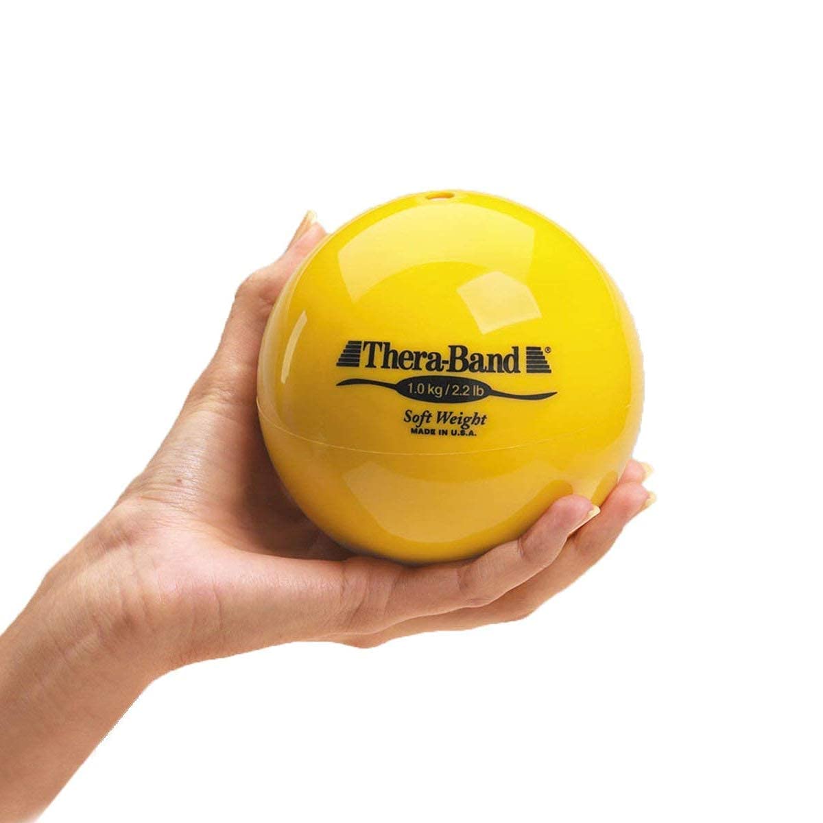 THERABAND Soft Weight, 4.5" Diameter, Weighted Balls for Baseball, Weighted Balls for Softball, Hand Held Ball Shaped Isotonic, Shoulder Strength, Rotator Cuff & Throwing Trainer, Assorted Set of 6