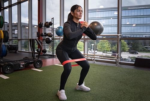 Fitness Fusion Resistance Loop Exercise Bands Set of 5 – Durable Bands with 5 Resistance Levels, Non-Slip Design, Comfortable on Skin, Includes Carry Bag – Home and Gym Workouts for Women and Men