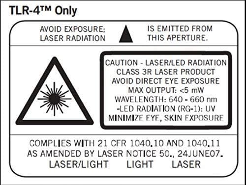 Streamlight 69240 TLR-4 170-Lumen Compact Rail-Mounted Tactical Weapon Light with Integrated Red Aiming Laser for Select Handguns, Black