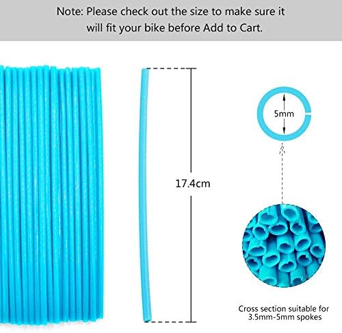 36 pcs Wheel Rim Spoke Covers, Keenso Motocross Rims Off Road Guard Wraps Kit Motorcycle Covers Wrap Decor Protector For Universal Motocross Dirt Bike(Green)