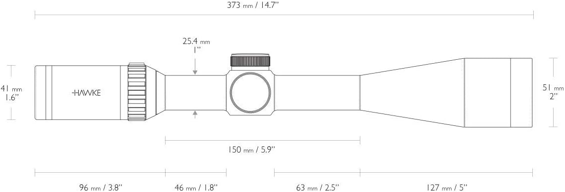 Vantage SF Riflescope 6-24x44 , 1", 1/2 Mil Dot (Wire)