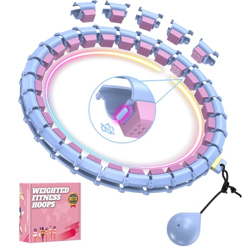 Fit Hoop Weighted Waist Circle, 32 Detachable Parts & 65-Inch Plus-Size Fit, Weight Loss Fitness Gear, Quiet Home Workout Tool