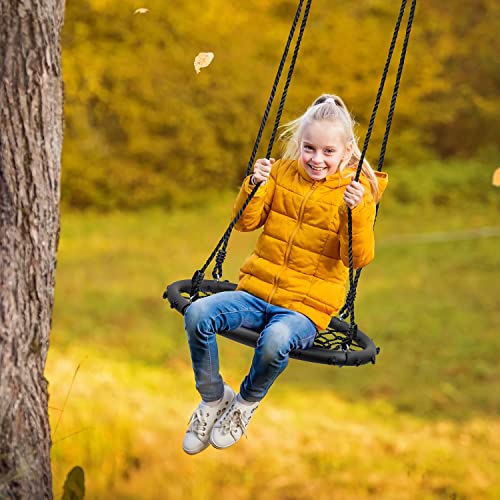Sorbus 24 Inch Heavy-Duty Outdoor Net Swing Seat for Kids
