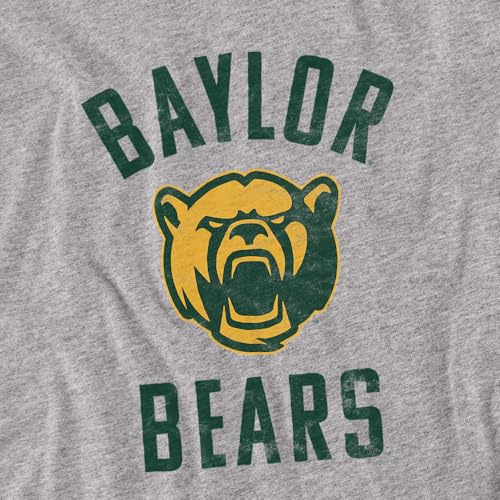 Baylor University Bears Logo Unisex Adult T-Shirt - Large, Athletic Heather
