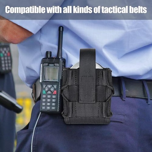 TAREEL Open-Top Hinged Handcuff Holster Pouch,Handcuff Case Fit Asp/Folding Rigid Handcuff,Compatible MOLLE/Law Enforcement Chain Cuff Holder/Various Work Belts