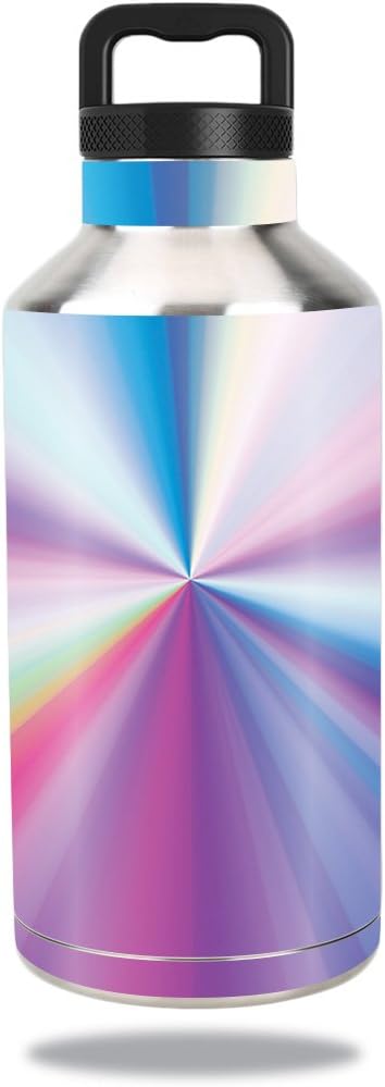 MightySkins Skin Compatible with Ozark Trail Water Bottle 64 oz wrap Cover Sticker Skins Rainbow Explosion
