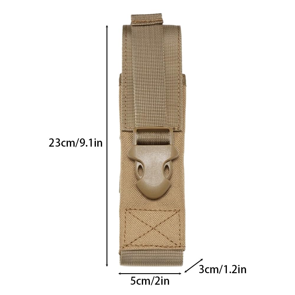 Tactical Flashlight Pouch, Flashlight Belt Carry Case Portable Nylon Tool Pouch for Camping, Hunting, Hiking, Mountaineering