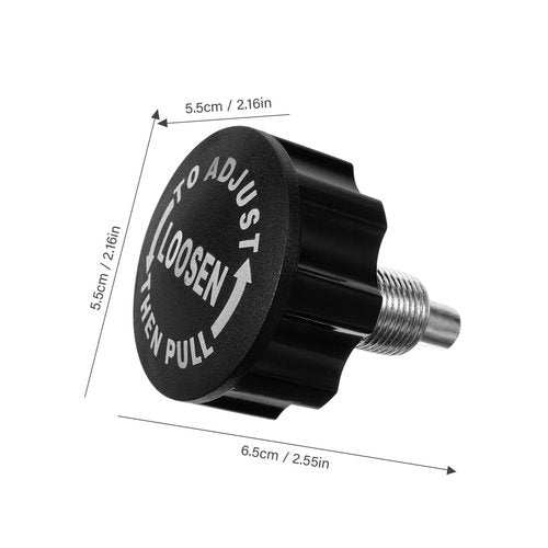 Happyyami Exercise Bike Replacement Knob - Black Abs Pull Pin Screw for Home & Commercial Fitness Equipment, Thread 10.0 Rod, Easy Adjustment & Secure Fit, 2.55x2.16 Inches