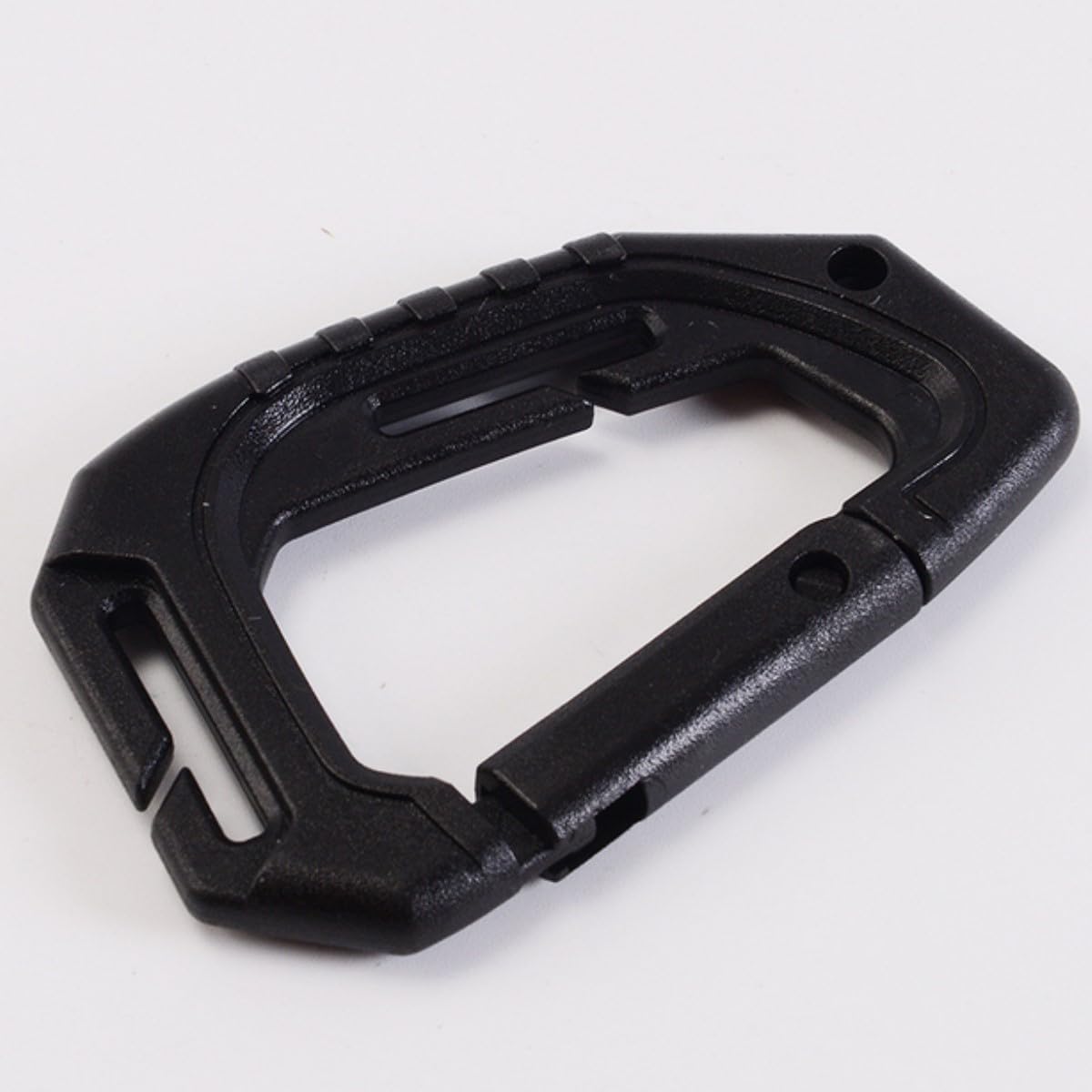 HOUSON 12PCS Tactical Carabiner Clip, Plastic Hard Polymer Carabiners D Shape Rings Keychain Buckle Light Weight Spring for Backpack Hanging Camping Outdoor Travel