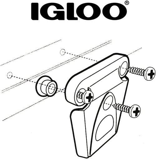 Igloo Cooler Plastic Latch with Single-Screw Post and Screws (2-Pack) - Made in The USA - Contains UV Inhibitors