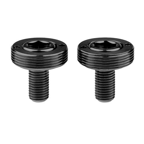 Wanyifa Titanium M8x15mm Bicycle Crank Arm Fixing Bolt with Cap for Square Taper Bottom Bracket Screws Pack of 2 (Black)