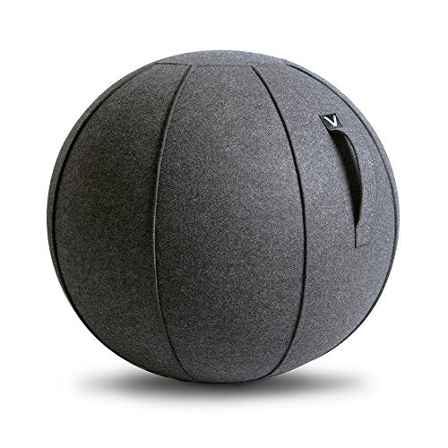Vivora Luno Premium Ergonomic Sitting Ball Chair - Anthracite, 25-26 Inch Yoga Balance Seat for Posture & Home Office