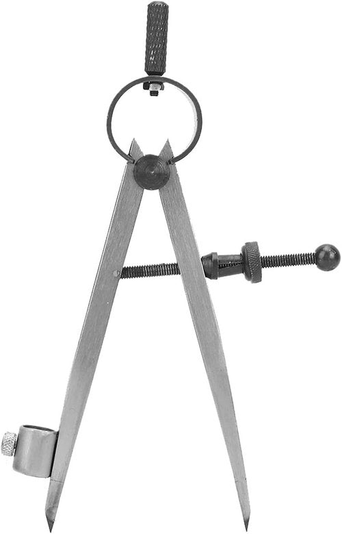 Drafting Compass, Adjustable Rotating Craft Tool, Carbon Steel Craft Rotating Tool, Wing Divider Line Location Scriber Drawing Compasses for Metal Workpiece Processing Leather (100mm)