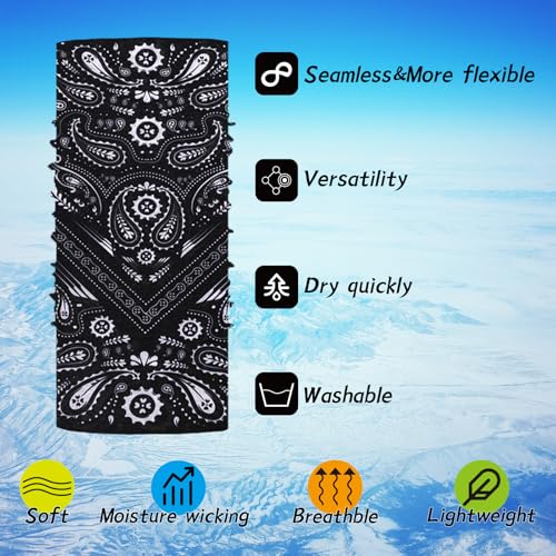 Unisex Breathable Microfiber Neck Gaiter Face Mask for Outdoor Activities